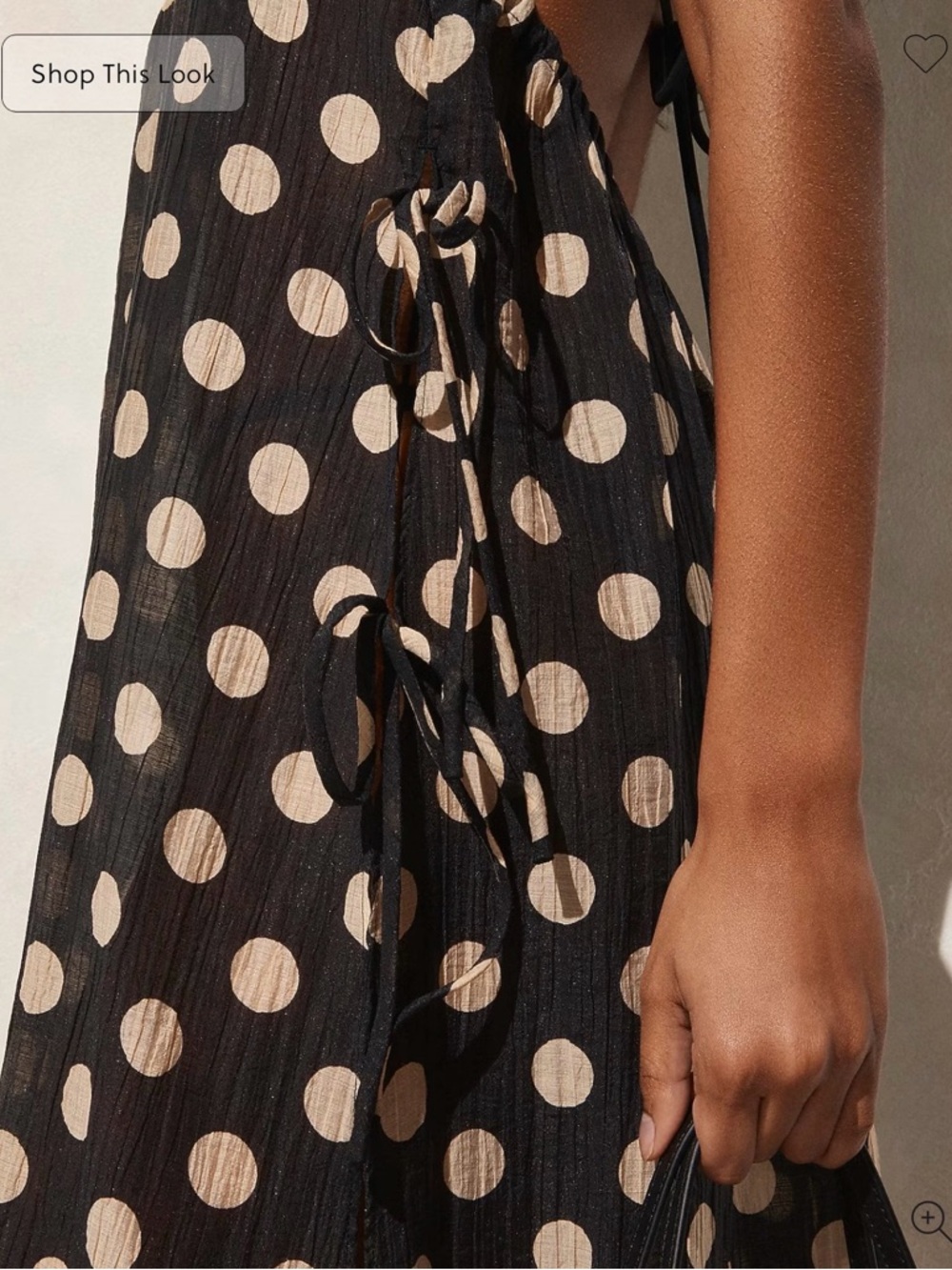J. Crew Black Polka Dot Halter Midi Dress coverup - Picture 3 of 7